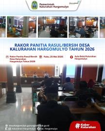 RAKOR PANITIA RASUL/BERSIH DESA KALURAHAN HARGOMULYO TAHUN 2026